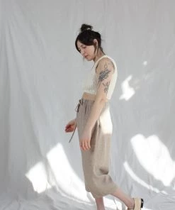 Lauren Manoogian New Playa Pants Ecru Melange