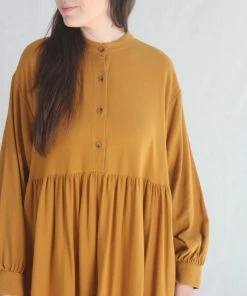 Black Crane Dresses Tent Dress Gold