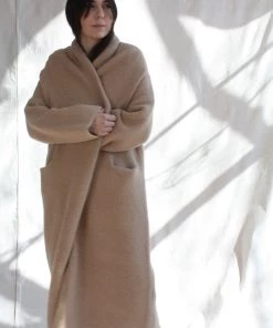 Lauren Manoogian Long Shawl Cardigan Buff Sweaters