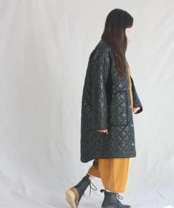 Nomia Oversize Quilted Liner Faux Leather