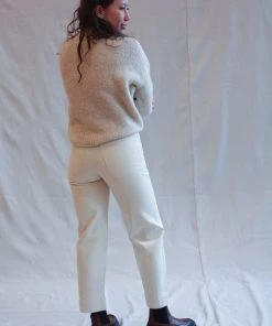 Micaela Greg Seamed Jean Cream Pants