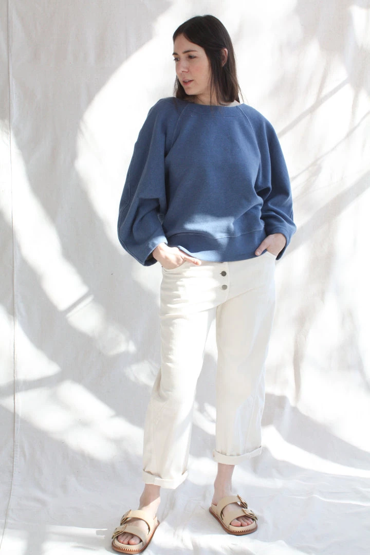 Mara Hoffman Blake Sweatshirt Blue 3 Mara Hoffman Blake Sweatshirt Blue