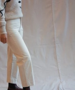 Micaela Greg Seamed Jean Cream Pants