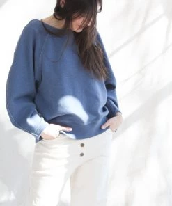 Mara Hoffman Blake Sweatshirt Blue 10 Mara Hoffman Blake Sweatshirt Blue