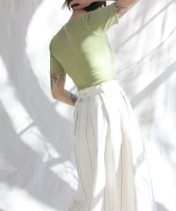 Mara Hoffman Bodysuits Marlowe Bodysuit Light Green 11 Mara Hoffman Bodysuits Marlowe Bodysuit Light Green