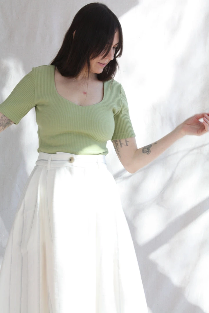 Mara Hoffman Bodysuits Marlowe Bodysuit Light Green 5 Mara Hoffman Bodysuits Marlowe Bodysuit Light Green