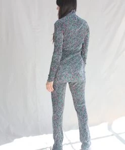 Nomia Long Flared Pants Black Multicolor