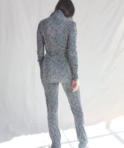 Nomia Long Sleeve Floral Tunic Black Multicolor