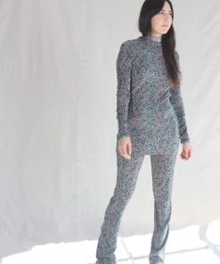 Nomia Long Sleeve Floral Tunic Black Multicolor