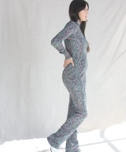 Nomia Long Flared Pants Black Multicolor