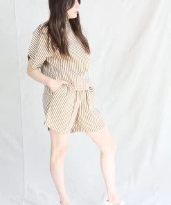 Black Crane New Arrivals Carpenter Short Thin Stripe