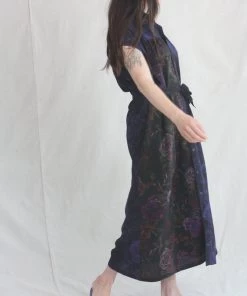 Anntian Asymetric Dress Panel Print B+C