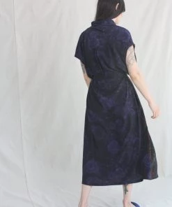 Anntian Asymetric Dress Panel Print B+C