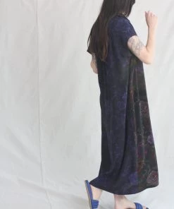 Anntian Asymetric Dress Panel Print B+C