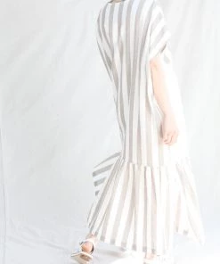 Black Crane Box Dress Wide Stripe New Arrivals