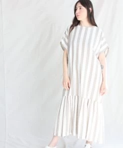 Black Crane Box Dress Wide Stripe New Arrivals