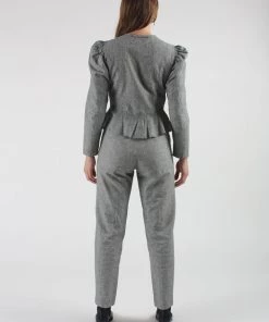 Town Clothes Rosa Blouse Onyx Houndstooth Shirts And Blouses