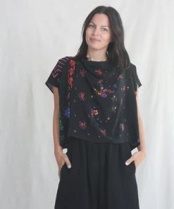 Anntian Asymetric Top Panel Print Q New Arrivals