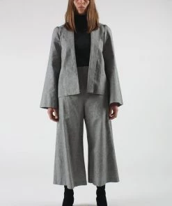 Town Clothes Quintana Culottes Onyx Houndstooth