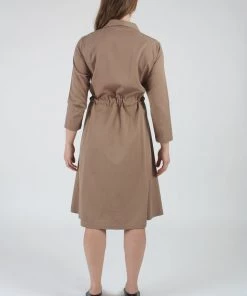 Black Crane Classy Wrap Dress/Coat Camel Dresses