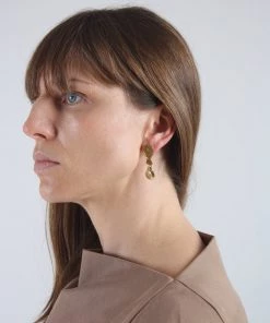 Leigh Miller Jewelry Double Drop Earrings Brass