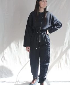 Nomia Zip Front Jumpsuit Midnight Sale