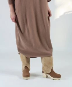 No.6 Alpha Shearling Boot On Mid Tread Honey