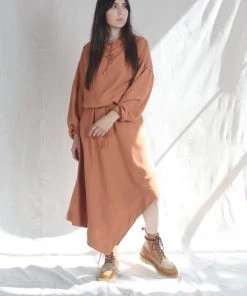 Nomia Shirts And Blouses Hooded Pullover Paprika