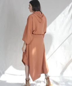 Nomia Shirts And Blouses Hooded Pullover Paprika