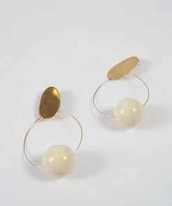 Modern Weaving Orb Hoop Earrings