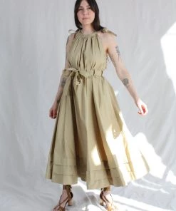 Ulla Johnson Joni Dress Khaki Sale