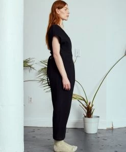 Rujuta Sheth Venus Wrap Jumper Black Jumpsuits