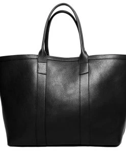 Lotuff Leather Working Tote With Pocket Black Accessories