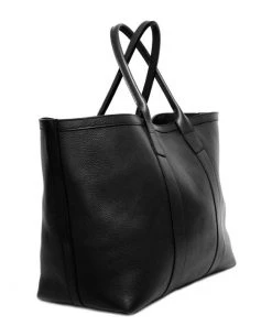 Lotuff Leather Working Tote With Pocket Black Accessories