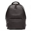 Lotuff Accessories Leather Zipper Backpack Black