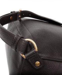 Lotuff Accessories Leather Zipper Backpack Black