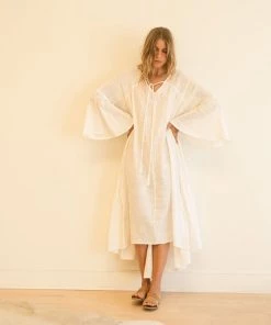 Natalie Martin Fernanda Dress White Cotton Gauze