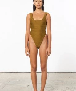 Mara Hoffman Idalia One Piece Olive Swim