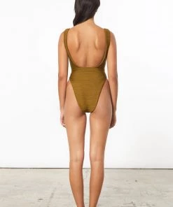 Mara Hoffman Idalia One Piece Olive Swim