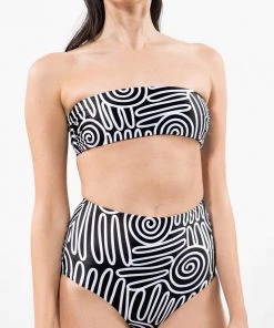 Mara Hoffman Swim Lydia Bikini Bottom Black And White