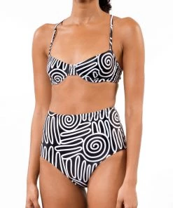 Mara Hoffman Mazyln Bikini Top Black And White 9 Mara Hoffman Mazyln Bikini Top Black And White