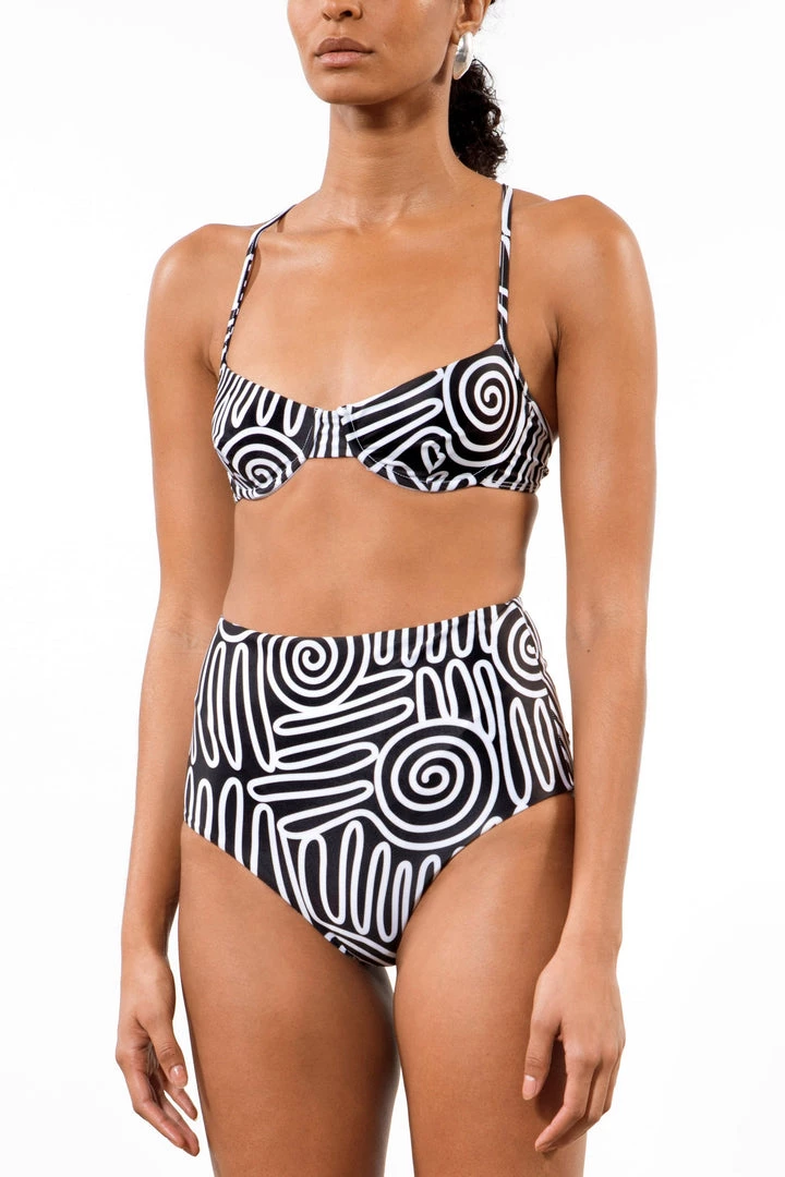 Mara Hoffman Mazyln Bikini Top Black And White 5 Mara Hoffman Mazyln Bikini Top Black And White