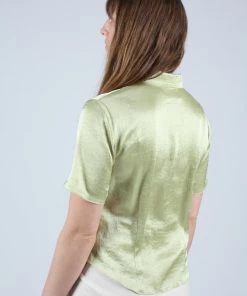 Nanushka Shirts And Blouses Clare Short Sleeve Lime
