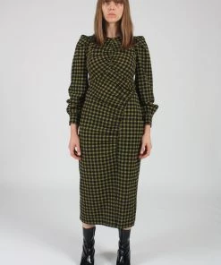 Rachel Comey Dresses Proposition Dress Stretchy Black Plaid
