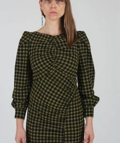 Rachel Comey Dresses Proposition Dress Stretchy Black Plaid