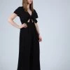 Wray Tie Front Jumpsuit Black Jumpsuits