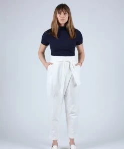 Apiece Apart Pants Isa Wrap Pant Cream