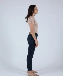 Moussy Rebirth High Waisted Skinny Jean Dark Blue Denim