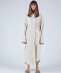 Nanushka Mona Shirt Dress Creme Dresses