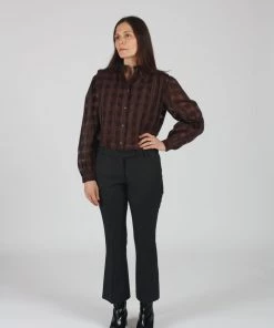 Rujuta Sheth Brooklyn Blouse Umber Shirts And Blouses